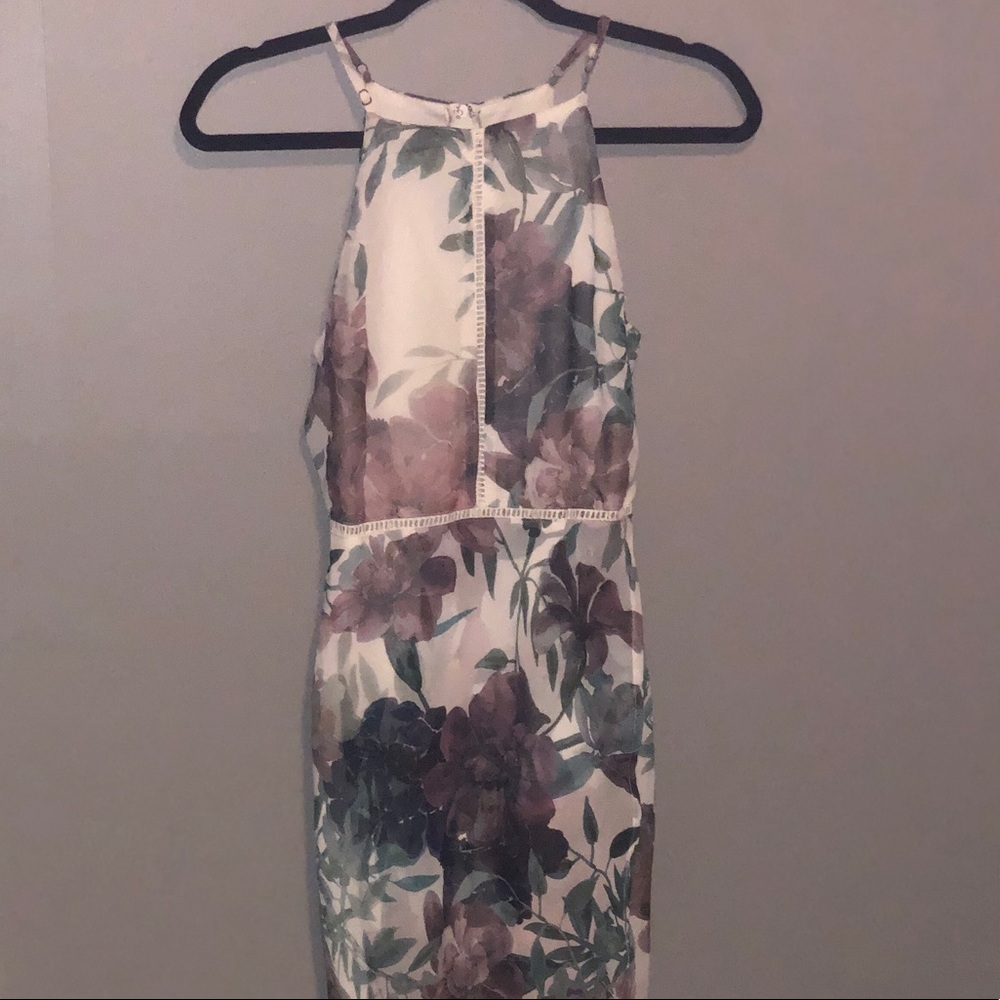 sheer high low floral ruffle charlotte russe maxi
